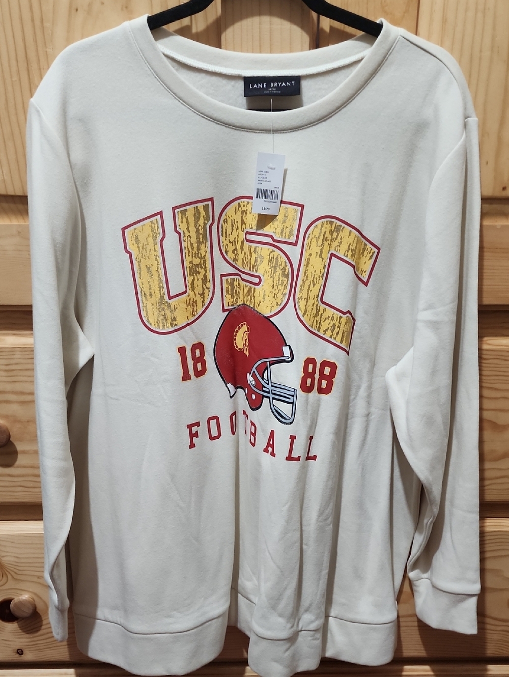 Lane Bryant Cream USC Football Graphic Sweatshirt with Red & Gold